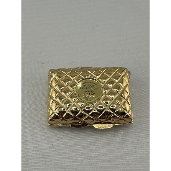 Vintage Estee Lauder Private Collections Quilted Purse Solid Perfume Compact - Picture 6 of 9